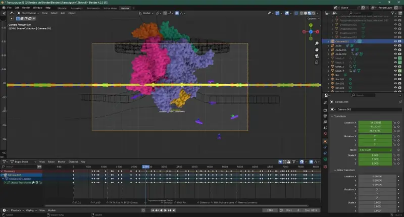Captura de Blender — animación 3D